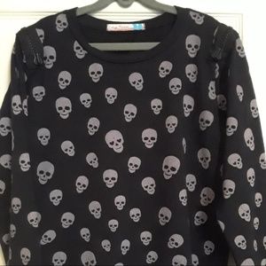 Girls sz.XL skull pullover